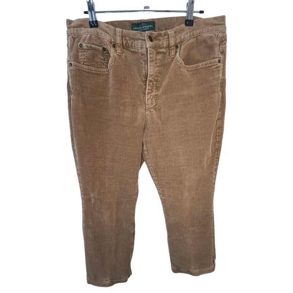 Lauren Ralph Lauren Tan Corduroy Mid Rise Bootcut Pants